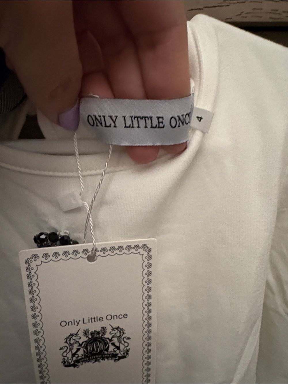 ONLY LITTLE ONCE FROSTY WINTER DRESS SIZE 4T NWT - Picture 2 of 4